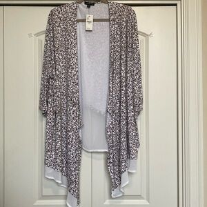 NWT Lane Bryant Open Front Cardigan Womens 26/28 Plus Sz Sheer cozy loungewear